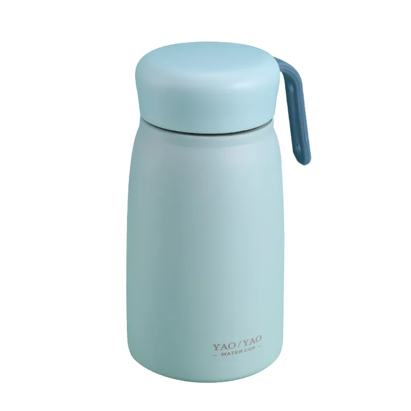 

350ml Portable Stainless Steel Insulated Bottle with A Large Belly and Accompanying Gift Water Cup for Men and Women