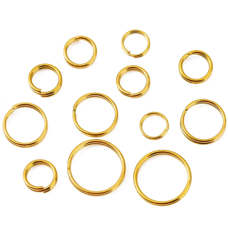 100pcs PVD Never Fade Stainless Steel Double Loop Jump rings 4 5 6 8 mm Split Rings Connectors For Diy Jewelry Making Findings image 5