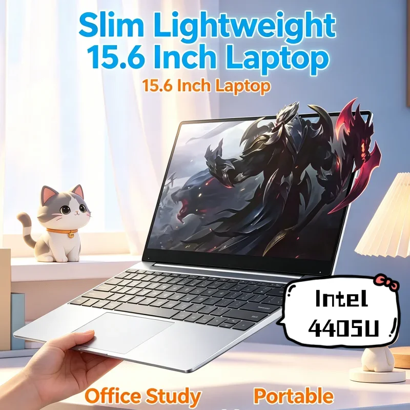 

15.6" Trendy Original Sturdy Laptop 120Hz Ultra-clear FHD IPS Screen Powerful Intel 4405U 5000mAh 32GB/2TB SSD Backlit Keyboard