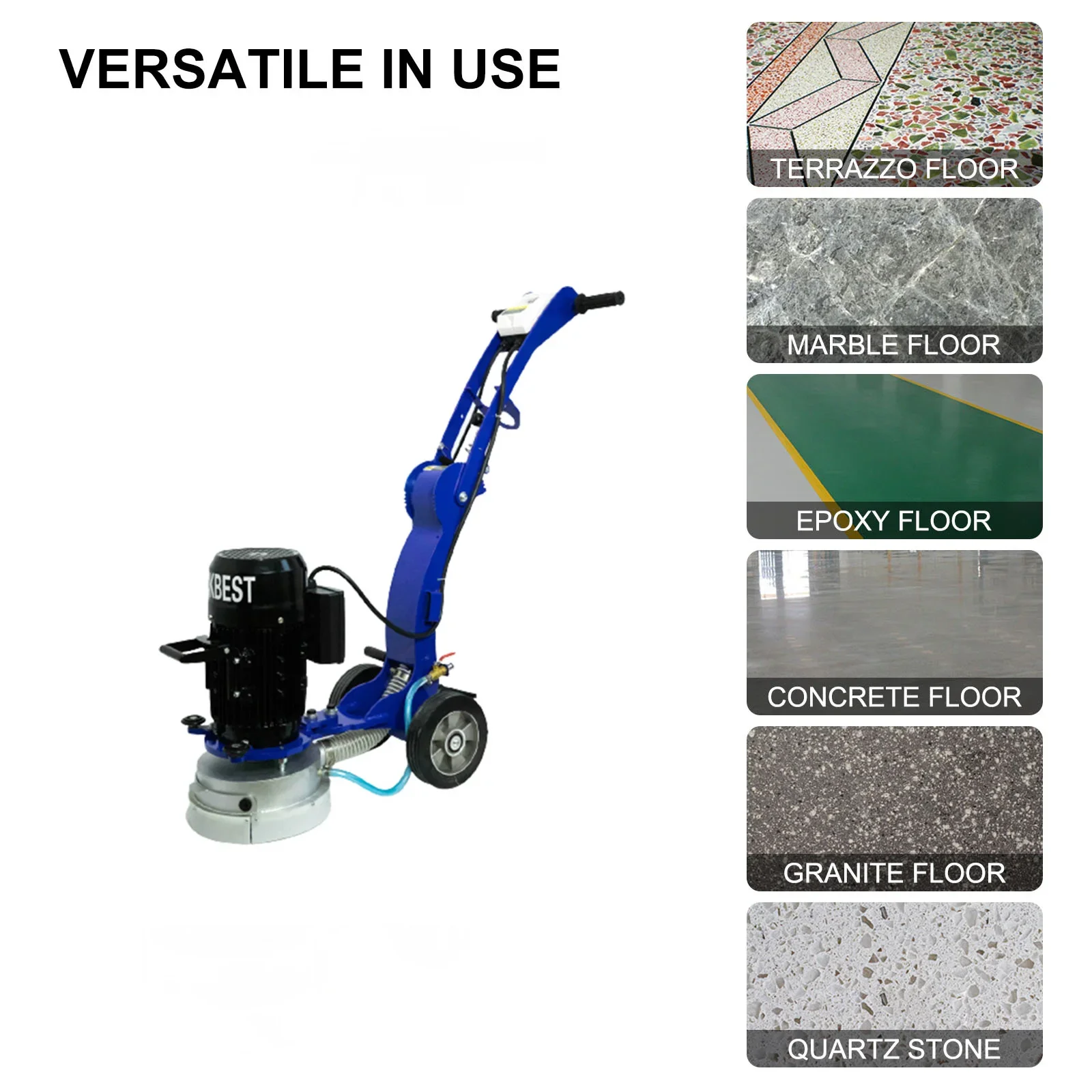 Epoxy terrazzo concrete floor grinder