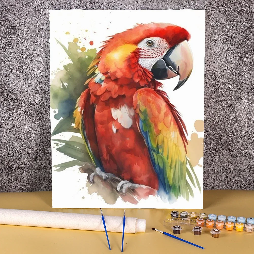 

DIY Digital Oil Painting By Numbers Paint Drawing Coloring With Number On Canvas Parrot Modular Picture Home Decor Wall Art