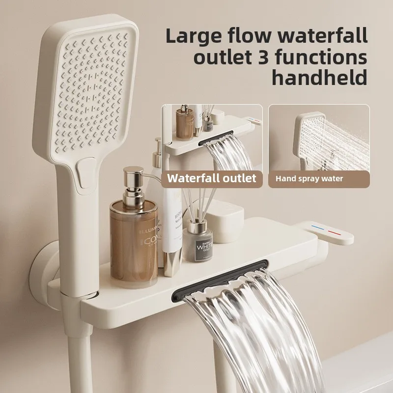 

Copper core into the wall type hot and cold faucet set, free-standing bathtub special