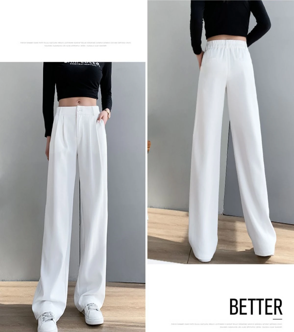 Clothing Baggy Womens Pants Loose Trousers Woman Tailoring Work Wide Leg Office High Waist White Outfits New In Y2k Streetwear G