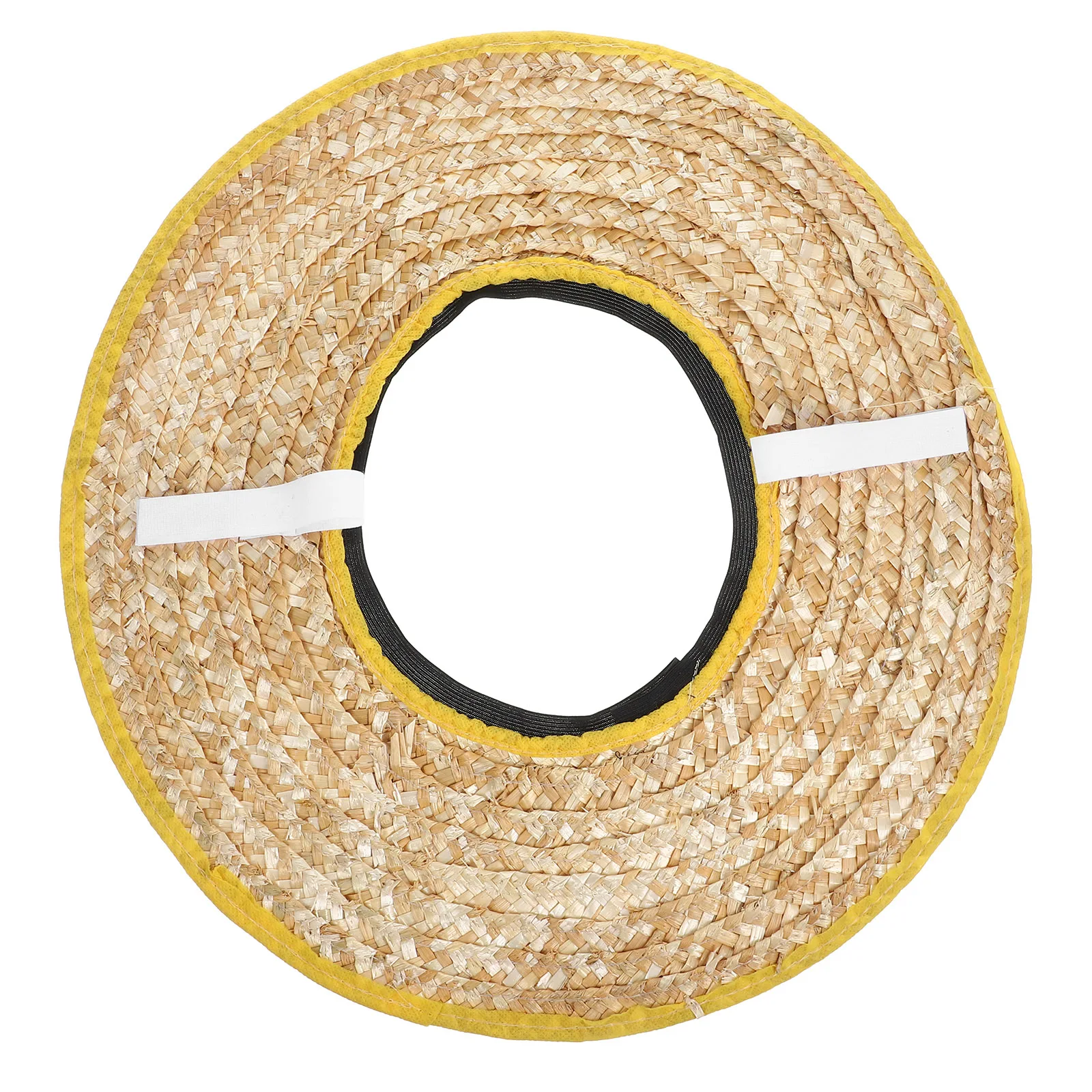 

2Pcs Straw Hat Brim Sun Visor for Hard Hat Attachments Cap Shade Cover No Top SafetyHelmet Sunshade Construction Site Cooling