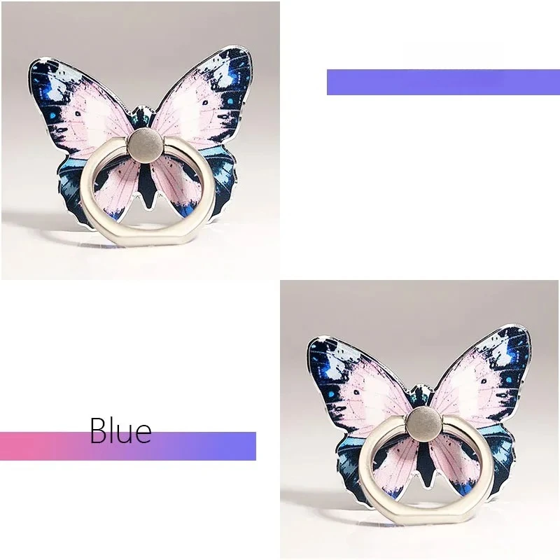 

Universal Cell Phone Stand Finger Ring Butterfly Mobile Phone Ring Holder Mobile Phone Holder Socket for Iphone 12 Huawei Honor