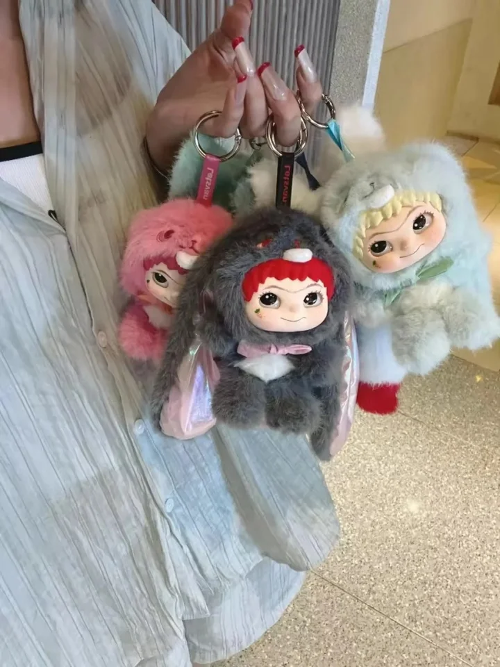 Original Wakuku Fox And Bunny Blind Box Plush Pendant Vinyl Doll