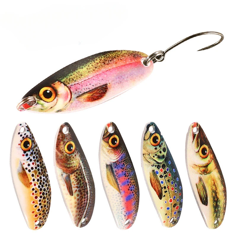 

3g 5g Metal Spinner Lure casting Spoon Set ultralight freshwater brass metal bait trout pike bass lake spinning pesca Hard Bait