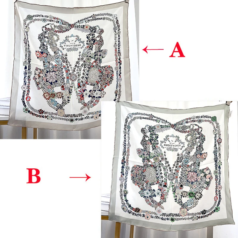 

Двусторонний шелковый платок на голову 65 см, роскошные дизайнерские квадратные банданы, женская одежда, сумка, аксессуары, рождественский подарок для влюбленных