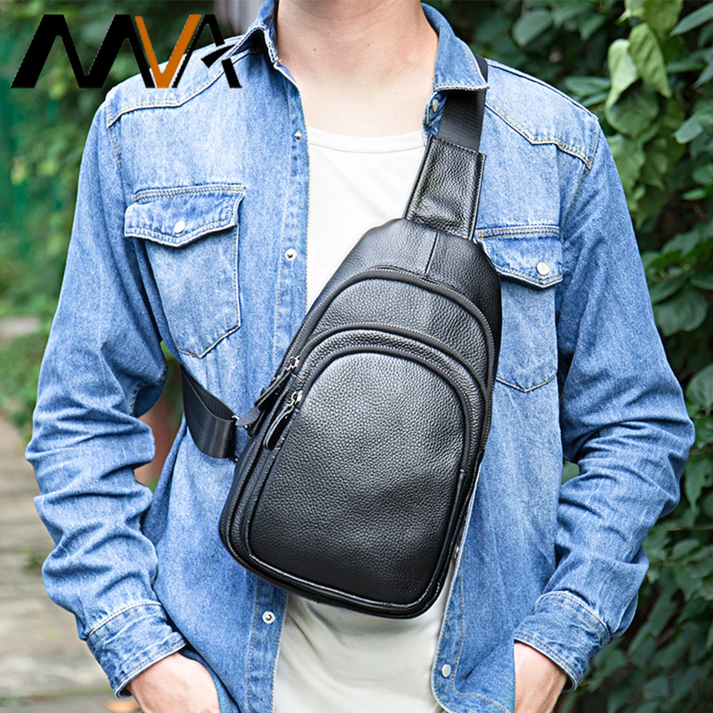 

MVA Chest Bag for Men Crossbody Bag Waterproof Shoulder Bag Anti-Theft Travel Messenger Chest Sling Pack Fashion Luxury Designer