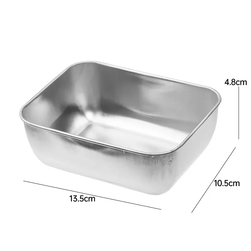 الفولاذ المقاوم للصدأ الطازجة حفظ صندوق ثلاجة محمولة حاوية تخزين المواد الغذائية التخييم نزهة طبق للسلطة منظم المطبخ حالات