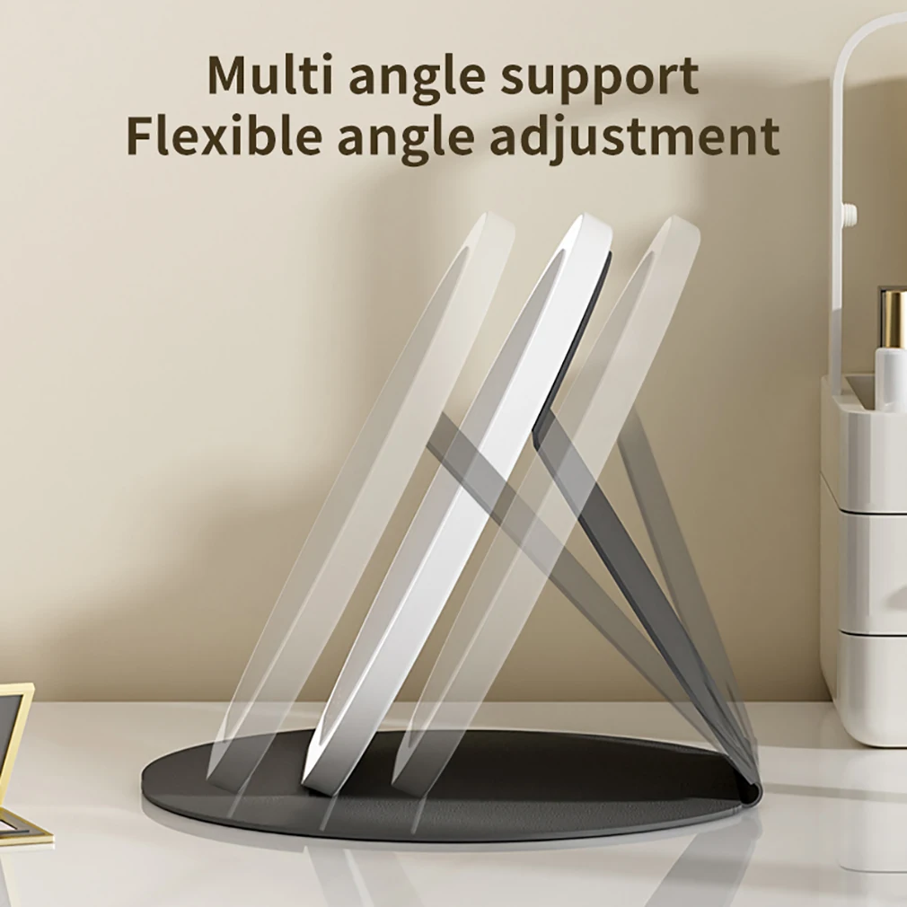 3-farbiger LED-Schminkspiegel 8,66 und 7,28 Zoll mit dimmbarem Touchscreen, zusammenklappbarer Kosmetikspiegel, Typ C, Tischplatte für Reisen und Zuhause