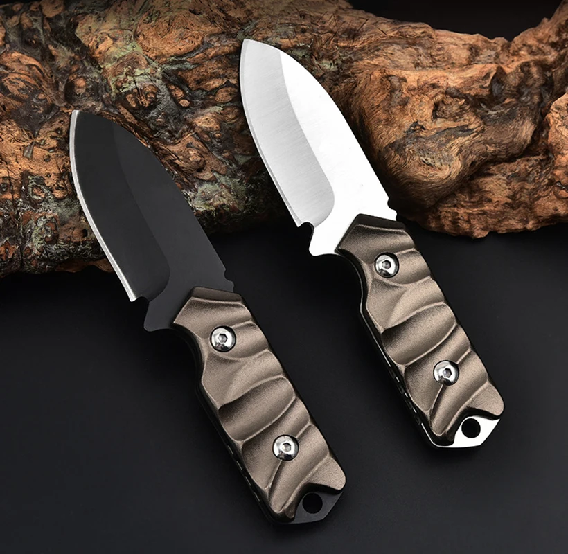 

Knife With Nylon Bag Small Fixed Blade Survival Knife Portable Camping Hand Tool Knives Outdoor Rescue EDC Tools