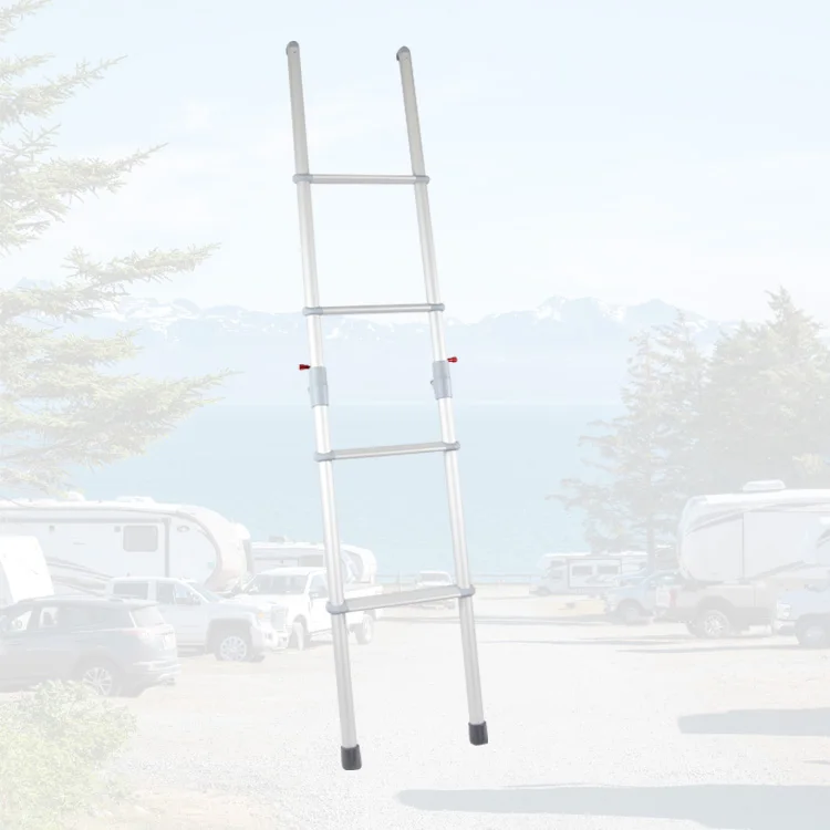 forRV&marine  Folding Ladder 4 Steps Caravan Folding Ladder for Motorhome Trailer Camper Van High performance Aluminum Alloy