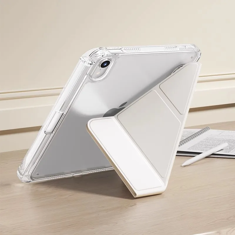 Tablet Case For iPad Mini A17 Pro 2024 Cover Mini 6 multi-fold bracket Shell with Film for iPad Air 6th m2 11 Pro 13 2025 Funda
