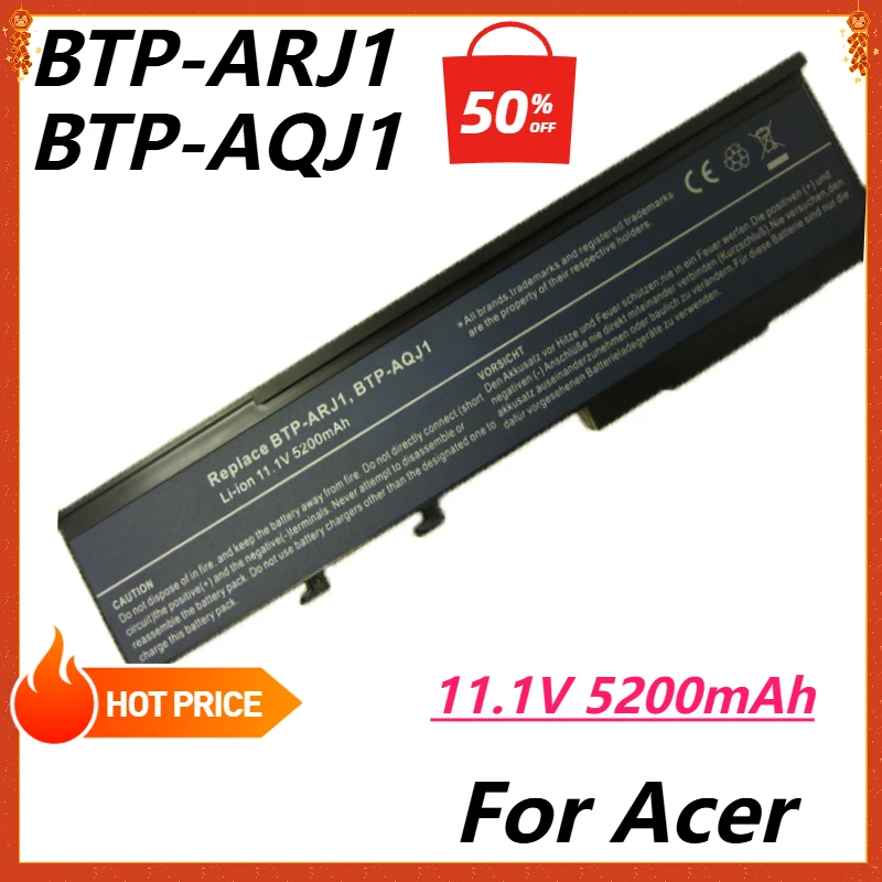 

BTP-ARJ1 AQJ1 Laptop Battery for Acer Extensa 4620 4720 4120 4220 Aspire 2920 2920Z 3620 3640 3670 5540 5550 5560 5590 Series