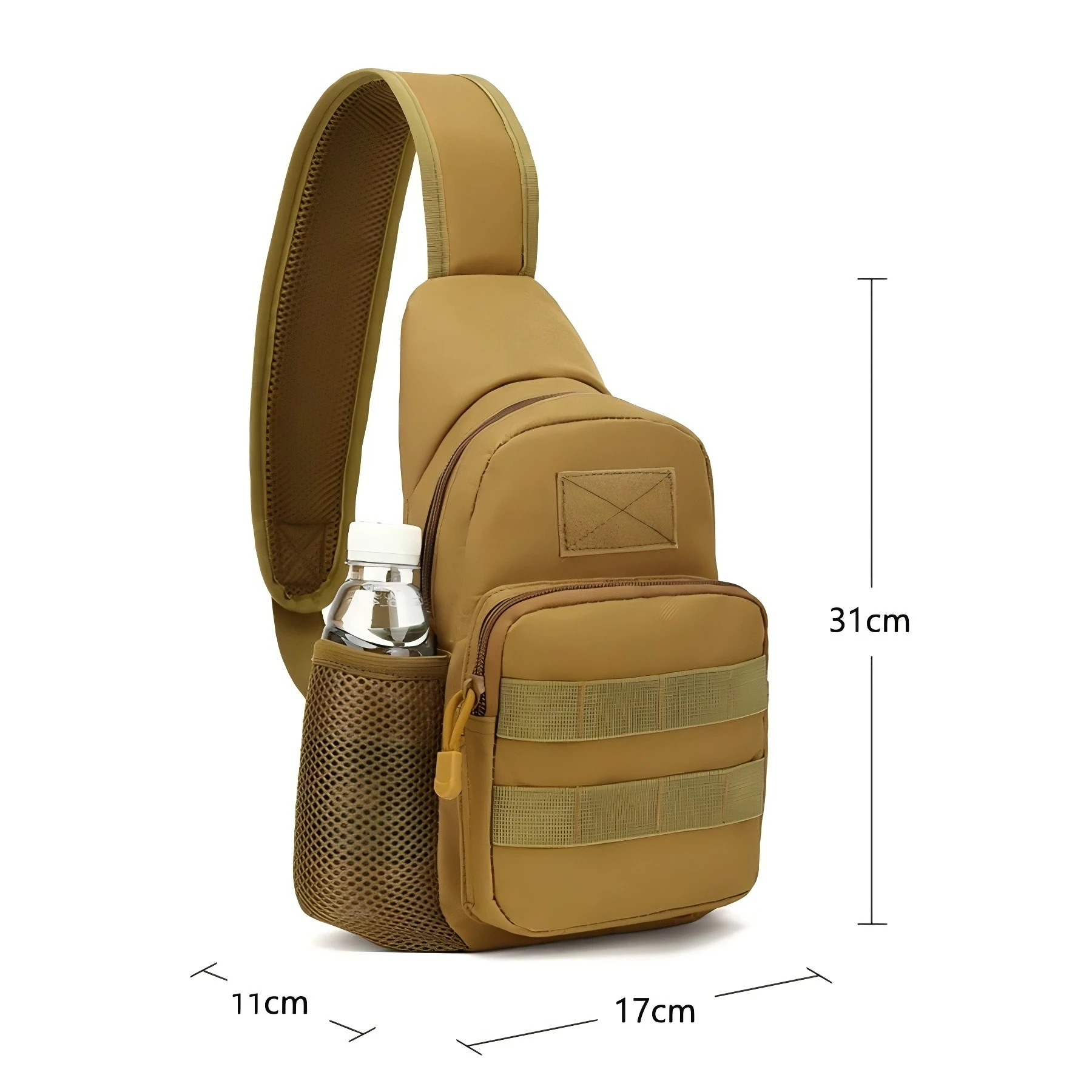 Pequeno ao ar livre tático camuflagem chaleira saco de peito molle bolsa caminhadas mochila náilon caça pesca camo caminhadas bolsa ombro