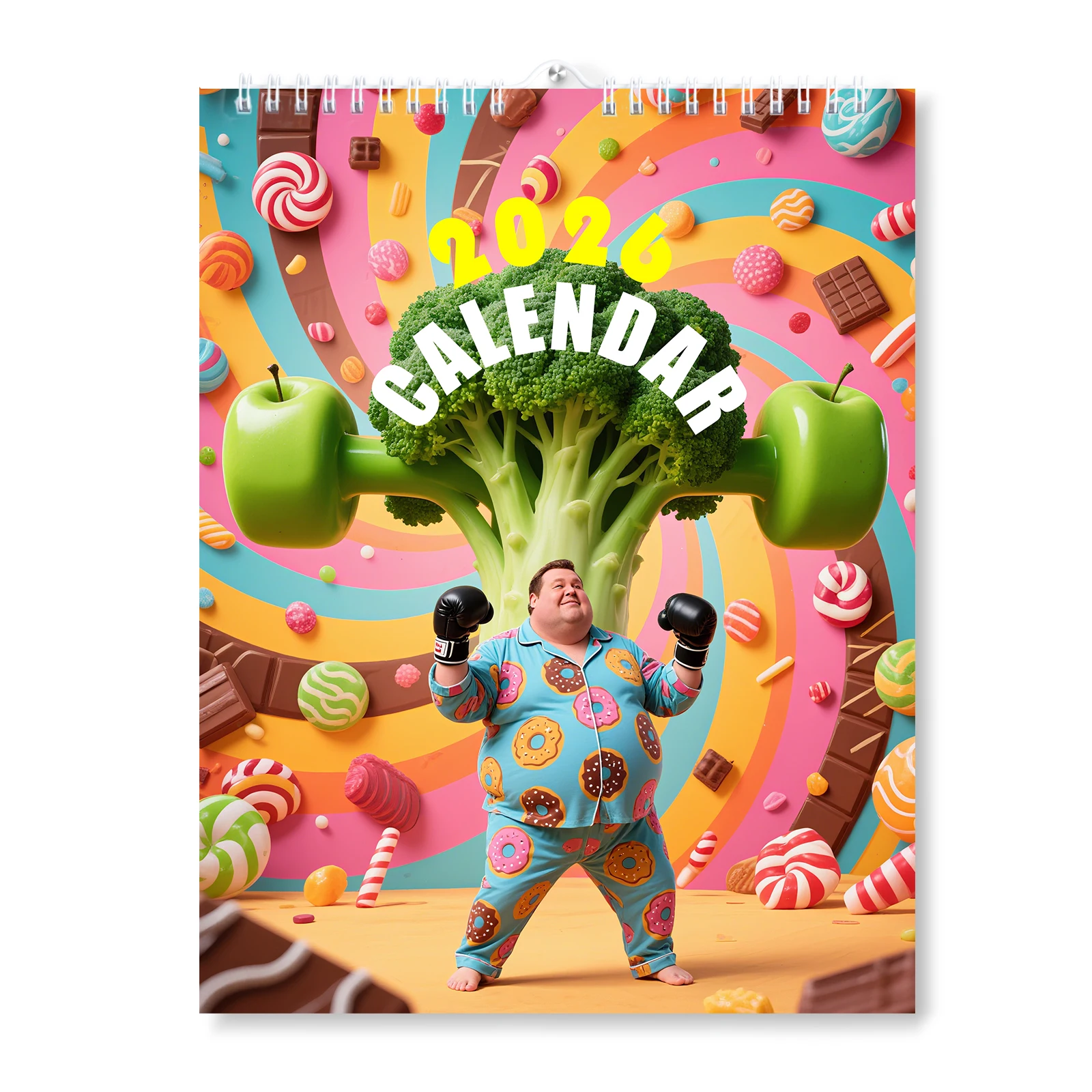 

1 PC 2026 New Arrival Sugar Control Health Calendar | Hot-Selling Fun Design for Healthy Diet Management, Wall Decor Party Gifts