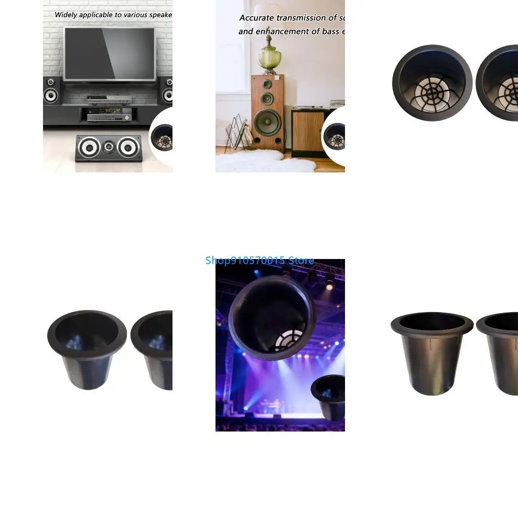 B95C Large Opening Subwoofer Port Tube for Bass Enhancement Plastic Construction