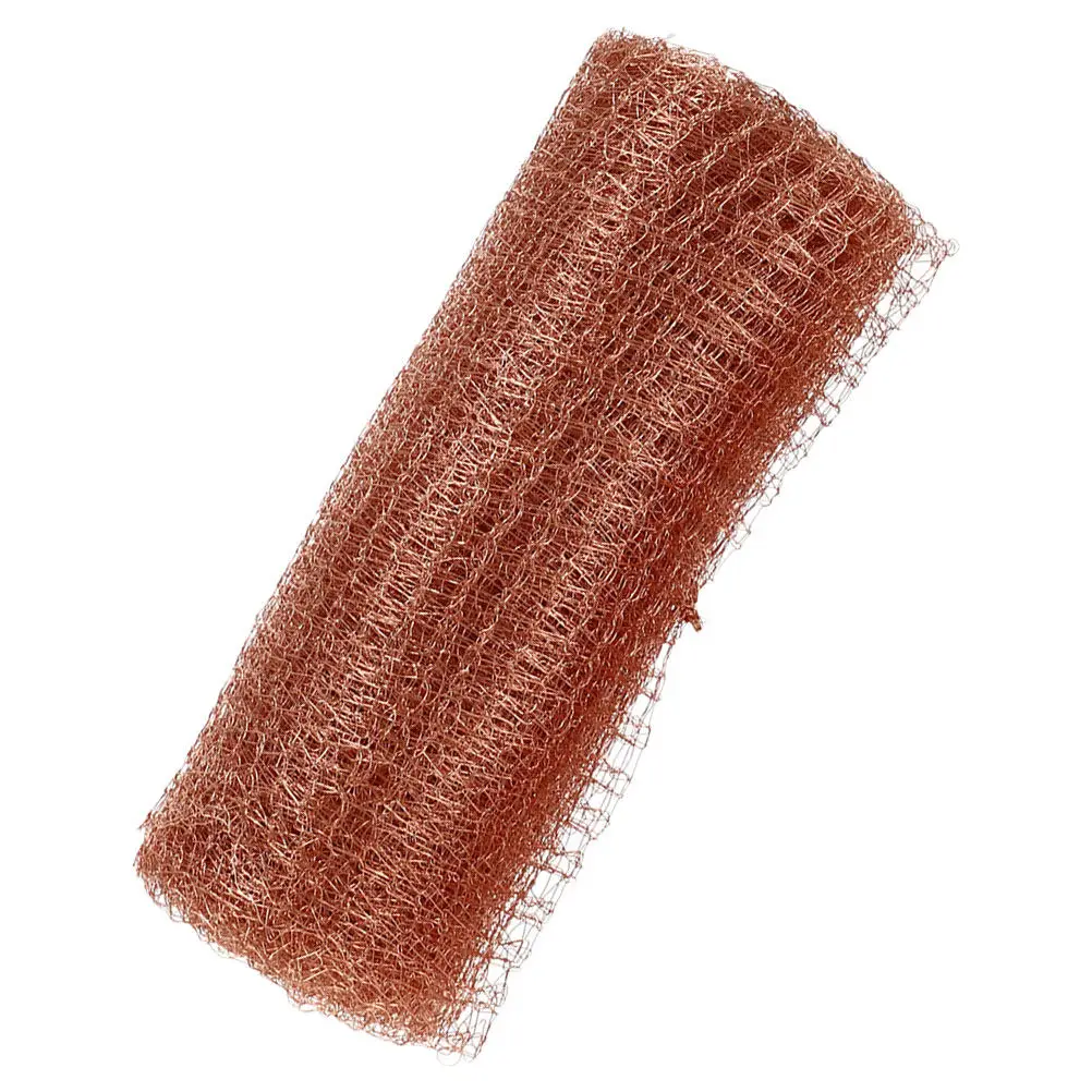 1 Roll Copper Wire Mesh Weep Hole Cover for Garden Rodent Snail Barrier Heavy Duty Hole Gap Blocker Mouse Proof Wire Mesh Roll
