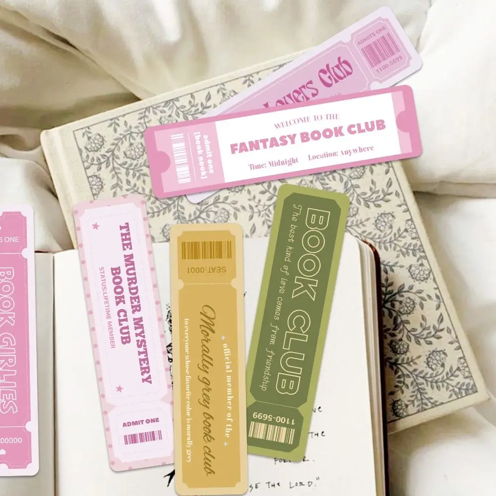 30pcs New Book Lovers Bookmark Waterproof DIY Reading Book Clip Rectangular Gift Pagination Mark School Office Supplies