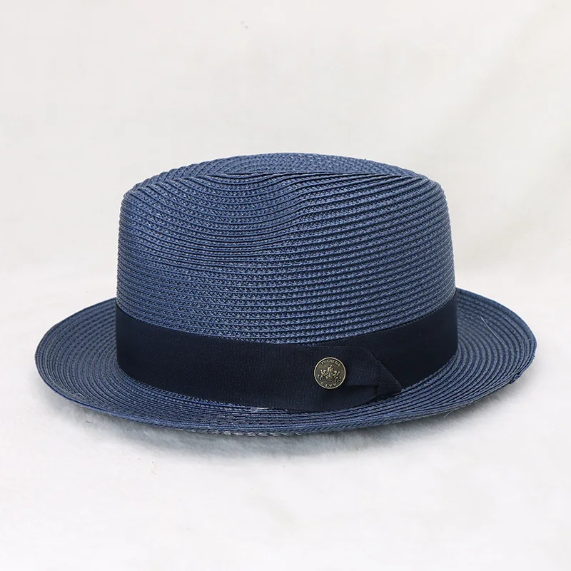 men`s hat straw hat summer hat  Cowboy Hat Summer Straw Hat Breathable Fashion Trend Sun Shield Hat Panama Jazz Cap Wholesale