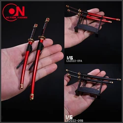 LS2022-09 1/6 Japanese Samurai Sword Knife Model Male Warrior Toys Collectible for 12 Inch Action Figure Doll Accessories