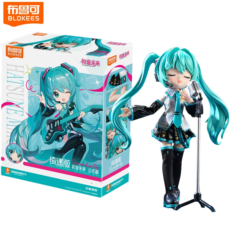 

BLOKEES оригинальная фигурка Hatsune Miku Q версия 17th Miracle Edition Miku Singer, совместная мобильность в сборе, игрушка, кукла в подарок