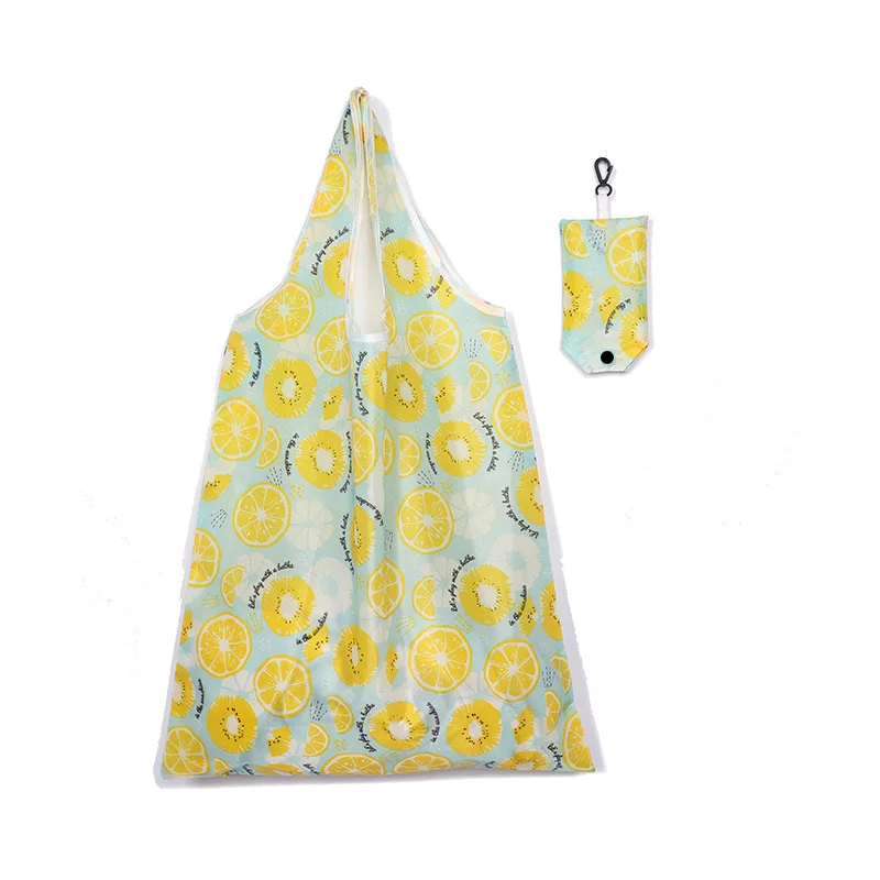 

Foldable Shopping Bag with Hidden Handle Reusable Tote for Grocery Travel Camping Lightweight Storage Pouch