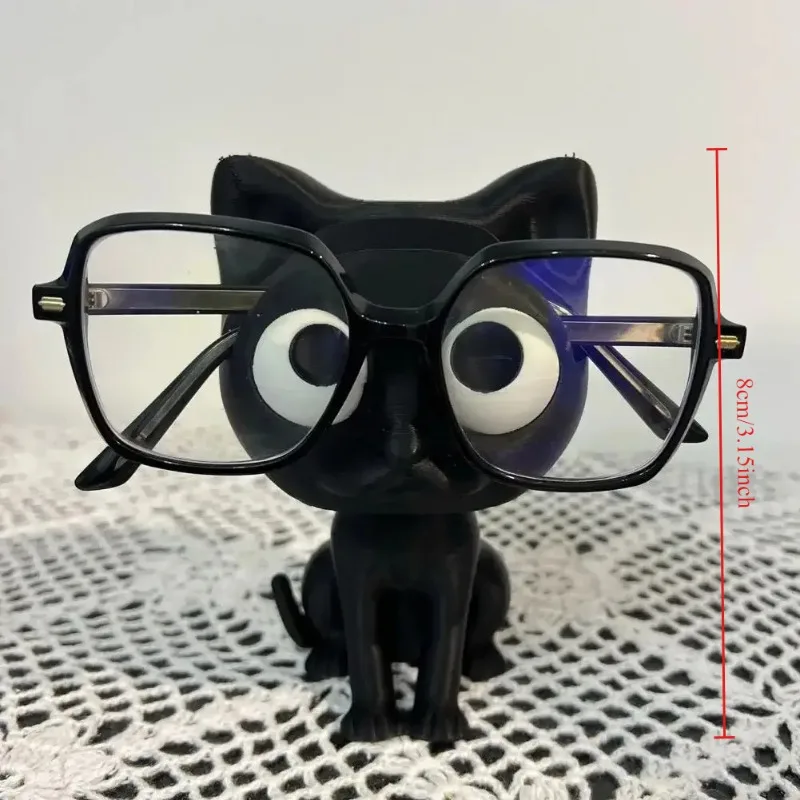 3D-gedruckter Katzen-Brillenrahmen – niedliche Schreibtisch-Aufbewahrungsbox aus Kunststoff mit Brillenrahmen, Heimdekoration und Aufbewahrungsbox für Weihnachtsgeschenke – Detail 5