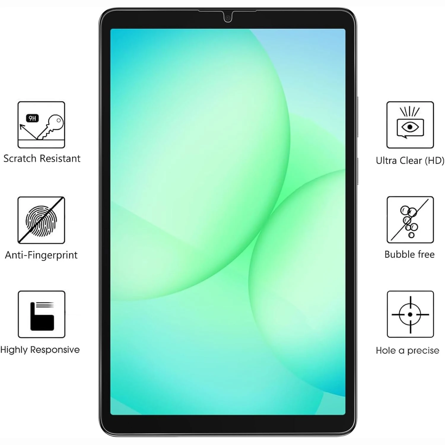 2pcs 9H Tempered Glass For Samsung Galaxy Tab A11 2025 8.7'' SM-X130/X135 Clear Screen Protector Anti Scratch Protective Film