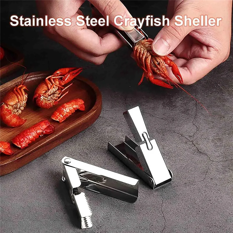 ABJI-Crawfish Peeler Tool, Stainless Steel Crawfish Peeler Tool, Crawfish Tail Remover Tool,Crayfish Shelling Device
