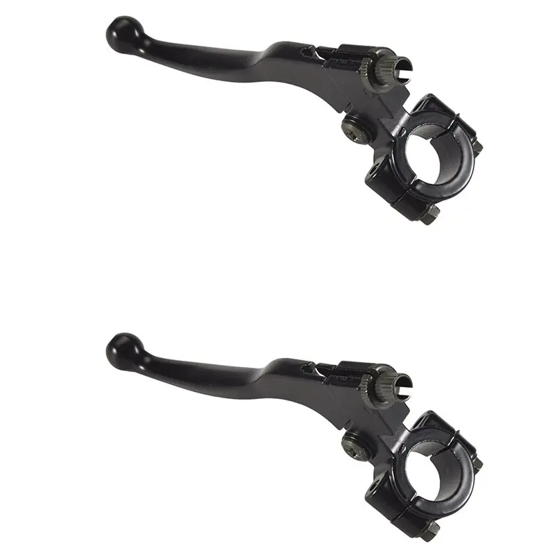 2X Motorcycle Black Left Clutch Brake Handle Lever Perch For Honda CRF XR 80 100 CRF80 XR200 SSR 125Cc