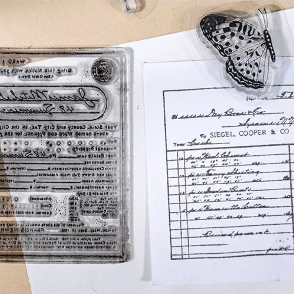 Butterfly Scrapbooking Hand Account Transparent Silicone Stamp Embossed Seals Stamp DIY Journal Albums Scrapbook Decoration