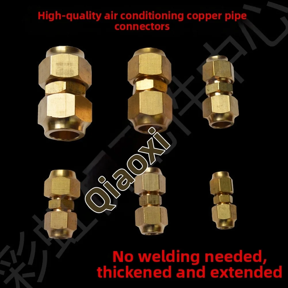 Copper Pipe Connector No Weld Fitting For HVAC Air Conditioning Heating Cooling System Quick Installation Brass Joint