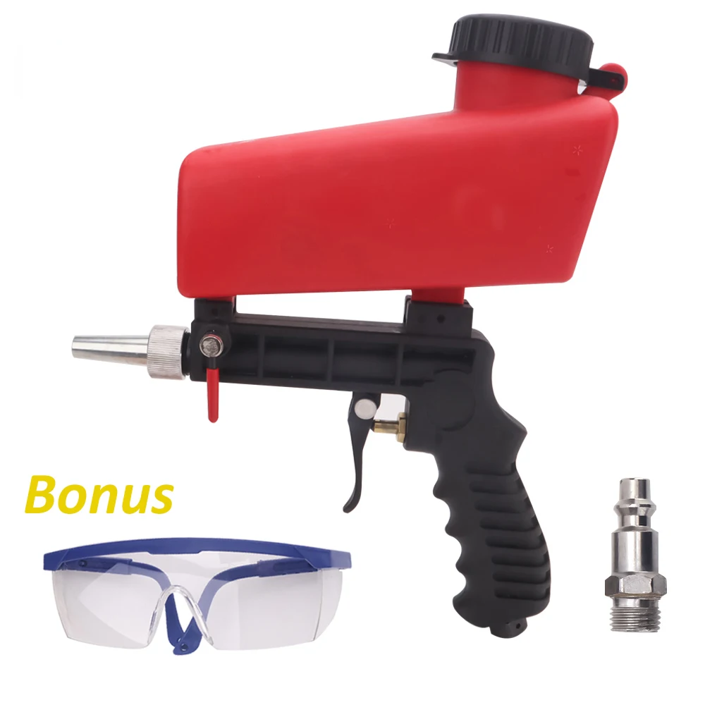 

Sand Blaster Gun Kit Portable Gravity Anti-Rust Sandblasting Gun Handheld Pneumatic Anti-Rust Air Sandblaster Gun