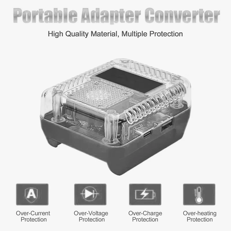Adapter wyświetlacza cyfrowego Dwukierunkowe ładowanie i rozładowywanie Konwerter ładowarki akumulatora 140W PD3.1 do akumulatora DeWalt 18VLi-Ion — zdjęcie produktu 4