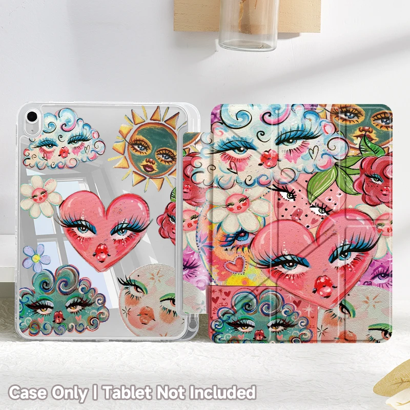 

Чехол для iPad Y-Fold/двусторонняя печать, для iPad 10,2/10,5", iPad 10/11, Air (M2/M3), Mini 6/7, Pro 11, автоматическое пробуждение/сна, многоугольный просмотр
