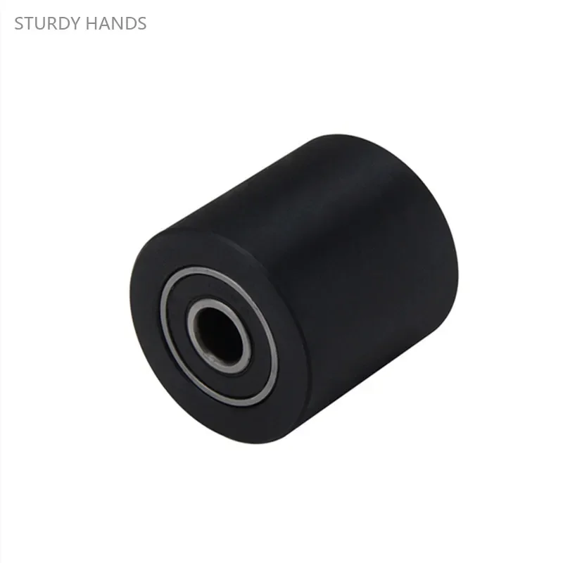 1Pc Bearing Roller Covered with Rubber Sheave Wear-resistant Waterproof Bearing Quiet Roller Cylinder Two-axis Guide Wheel