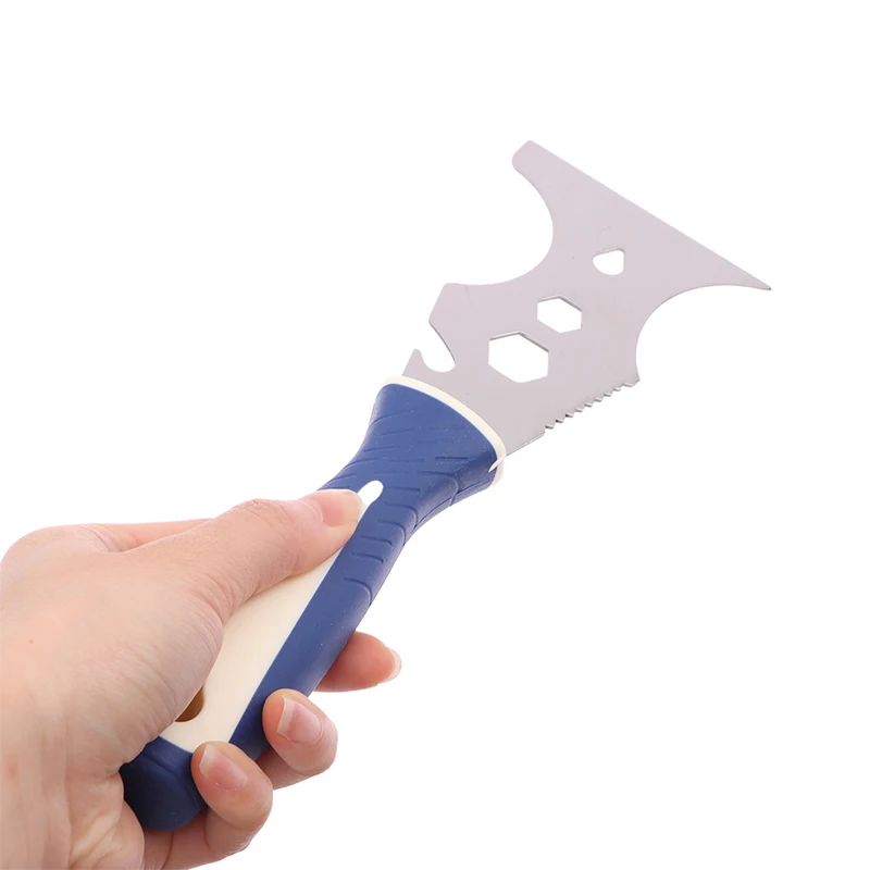 Cuchillo de masilla multiusos 15 en 1, herramienta de construcción de eliminación de pintura de acero inoxidable para abridor de latas de papel tapiz