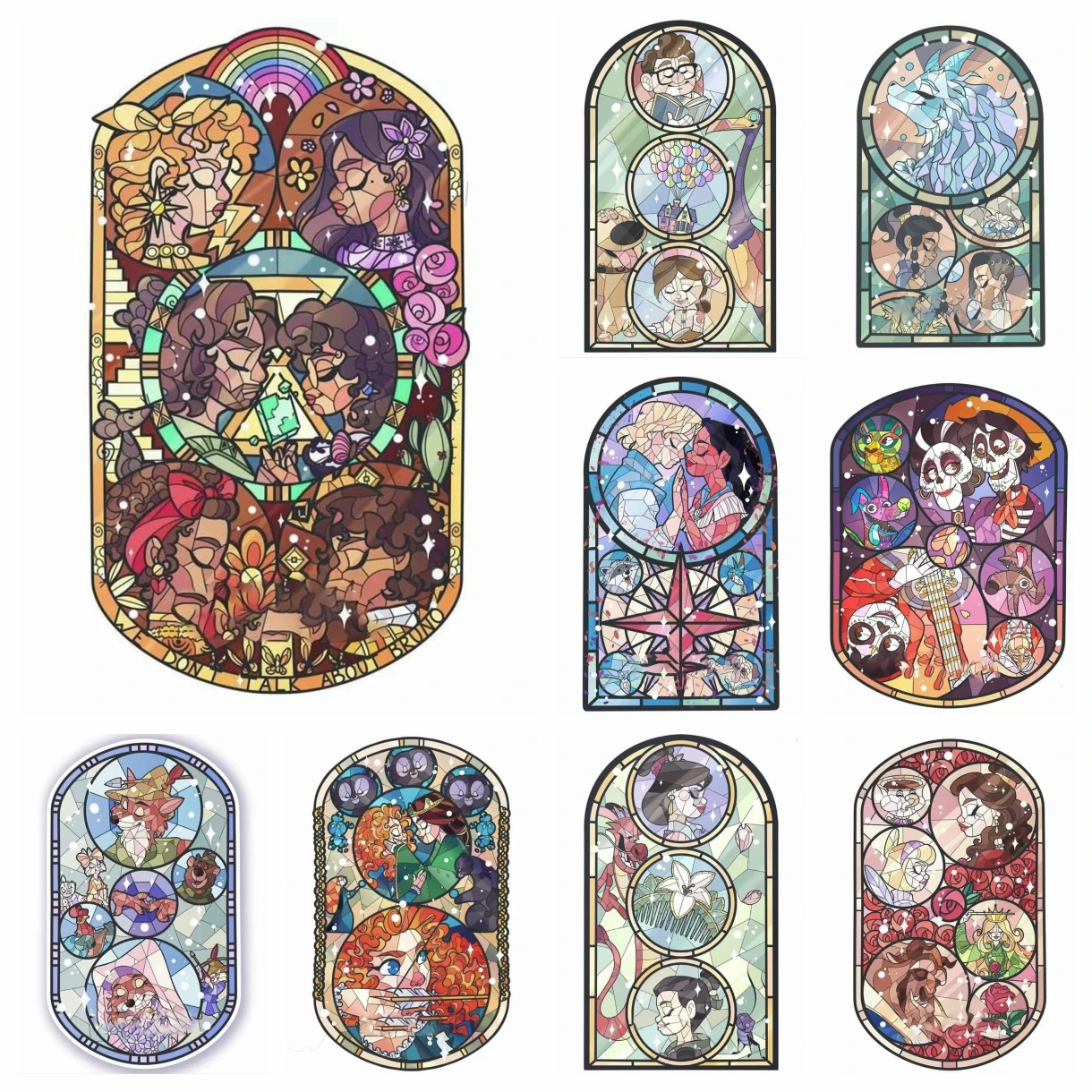 Kits de peinture artistique diamant à faire soi-même, dessin animé Disney, verre, broderie artificielle, mosaïque, point de croix, décoration d'intérieur, artisanat cadeau pour enfants