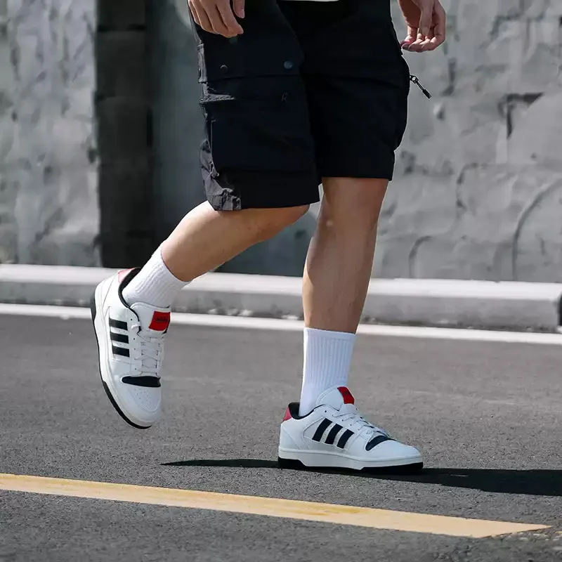 adidas White Black Red Leather Skate Shoes Classic Three Stripe Low Top Casual Sneakers Men Women KK1283