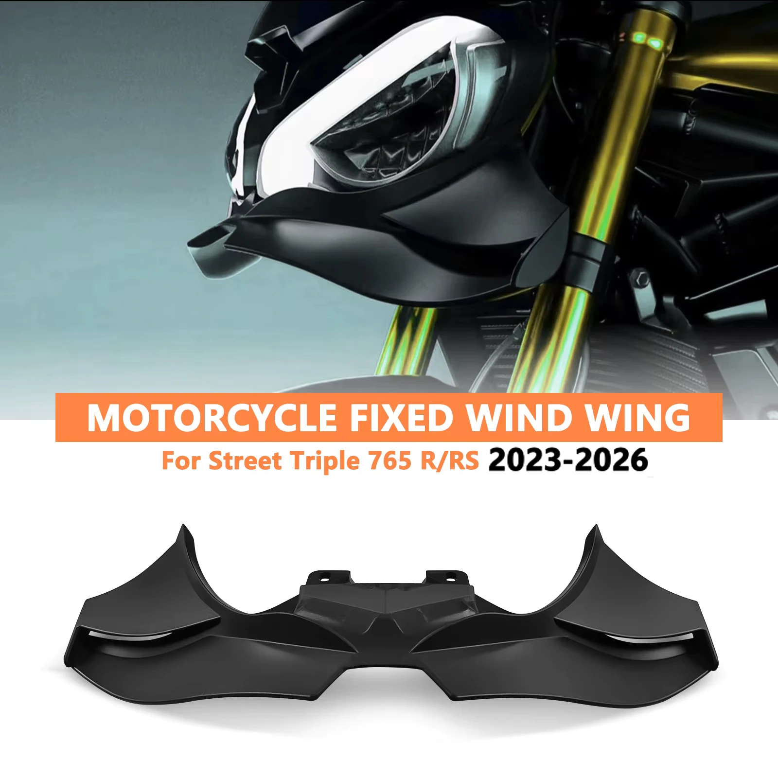 For Street Triple 765RS 2026 765 R RS 2025 2024 2023Motorcycle Downforce Frontal Spoilers Winglet Aerodynamic Wing Front Spoiler