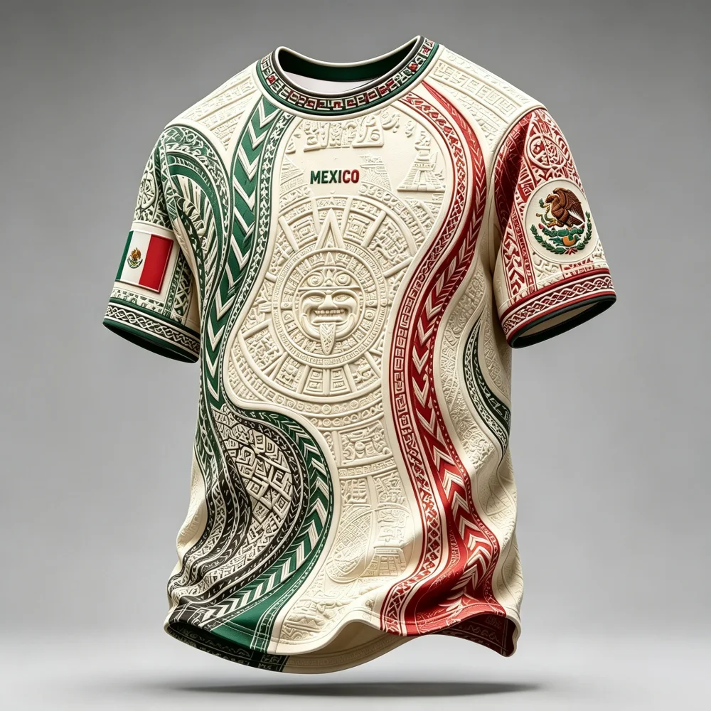 2026 New Moroccan National Concept Football Shirt for Fans 3D Quick Drying Sports Training Competition Family Kids Tee
