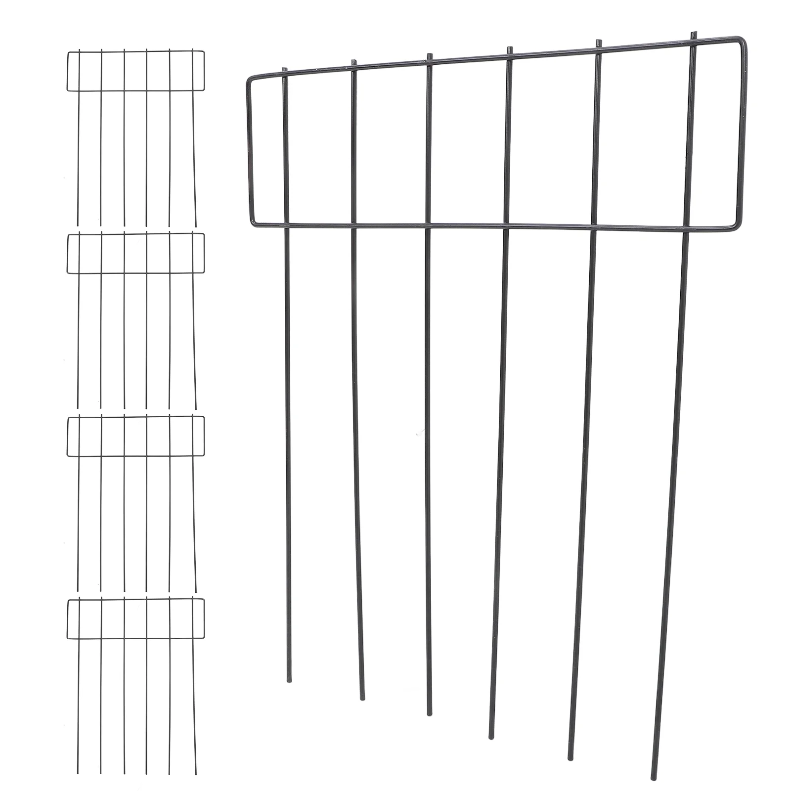 5 Pcs Animal Proof Fence Hedge Garden Wrought Iron DIY Fencing Yard Landscape Edging Border