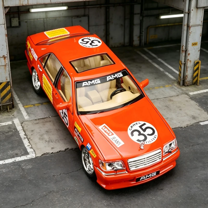 

1:24 Mercedes-Benz W140 S320 alloy car model door and hood trunk can be opened has simulated sound and lighting fine workmanship