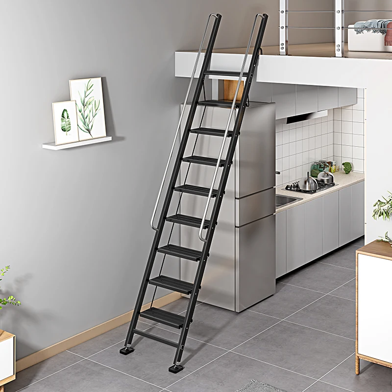 

Household aluminum thickened alloy folding outdoor ten steps eleven step single ladder indoor engineering ladder mobile telescop