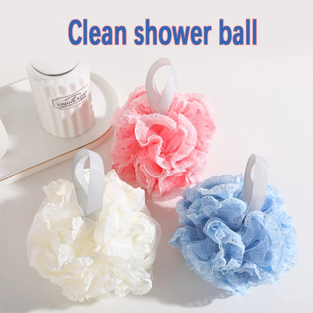 Bola de baño de alta calidad, bola de baño de encaje, flor de baño exfoliante, artefacto para baño de burbujas