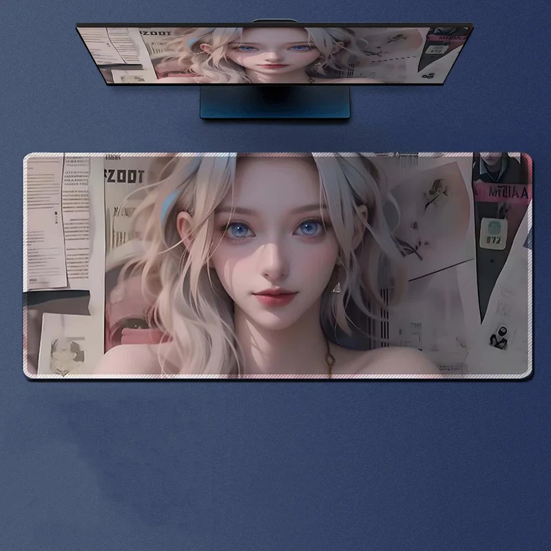 

Seraphine Esports Anime Computer Desk Mat Hd Printed Anime Mouse Pad Rubber Desk Mat for Keyboard and Pc Gaming Accessories