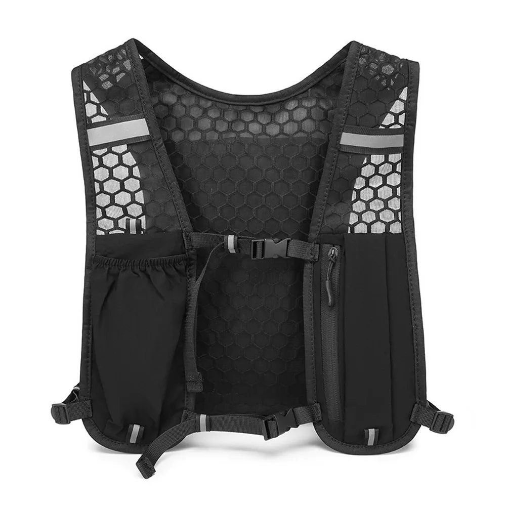 Gilet idrico leggero e riflettente regolabile per uomo e donna, zaino idrico ideale per corsa, maratona, trail running e sport all'aperto