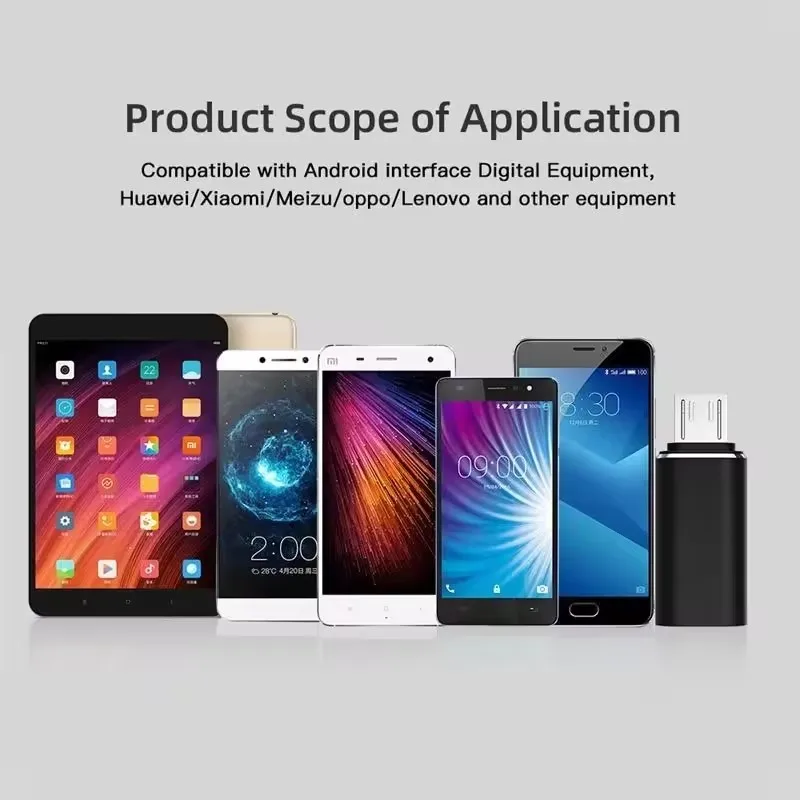 Adaptador USB tipo C a micro USB para Android, conector para teléfono y tableta, micro USB macho a tipo C hembra, compatible con Xiaomi y Huawei 6